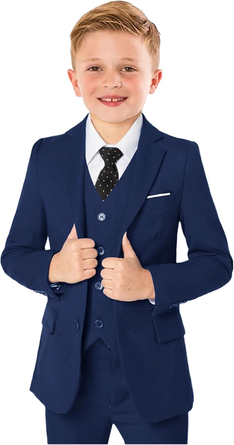 Boys Formal Suit 5 Piece Set for Weddings and Special Events