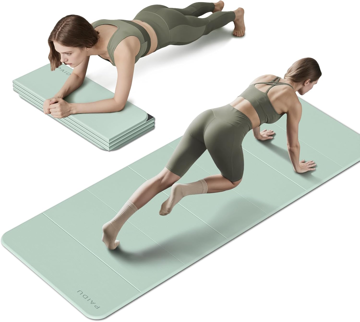Foldable Fitness Yoga Mat by PAIDU - Extra Thick & Portable