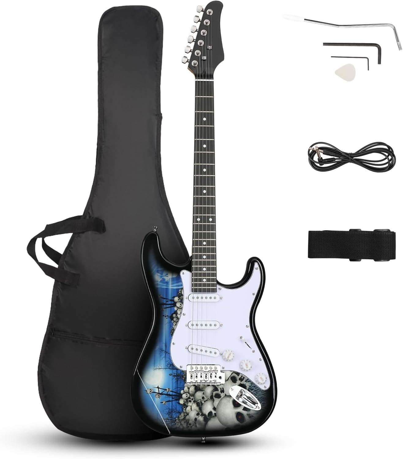 Ktaxon 39 Inch Electric Guitar Kit for Beginners with Gig Bag