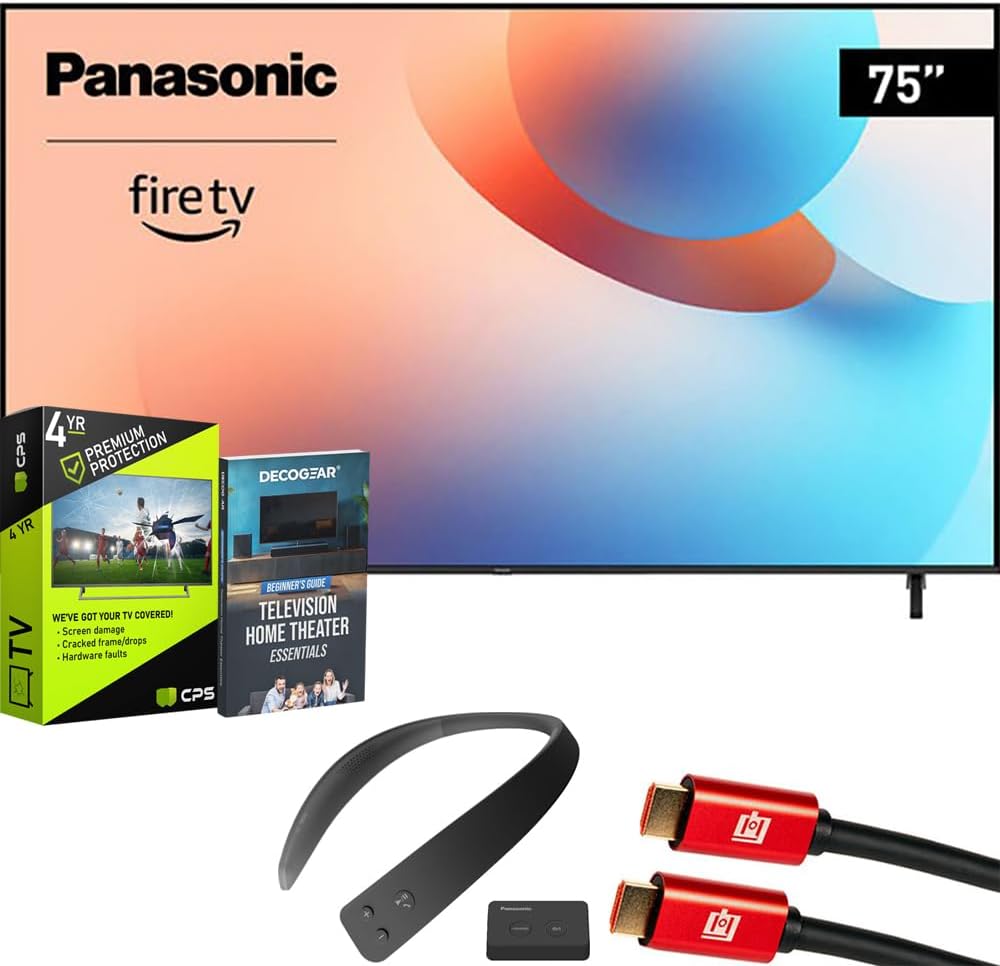 Panasonic 75 Mini LED 4K UHD Smart Fire TV Bundle with Speaker