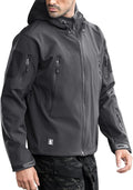 FREE SOLDIER Men's Outdoor Waterproof Soft Shell Hooded Jacket