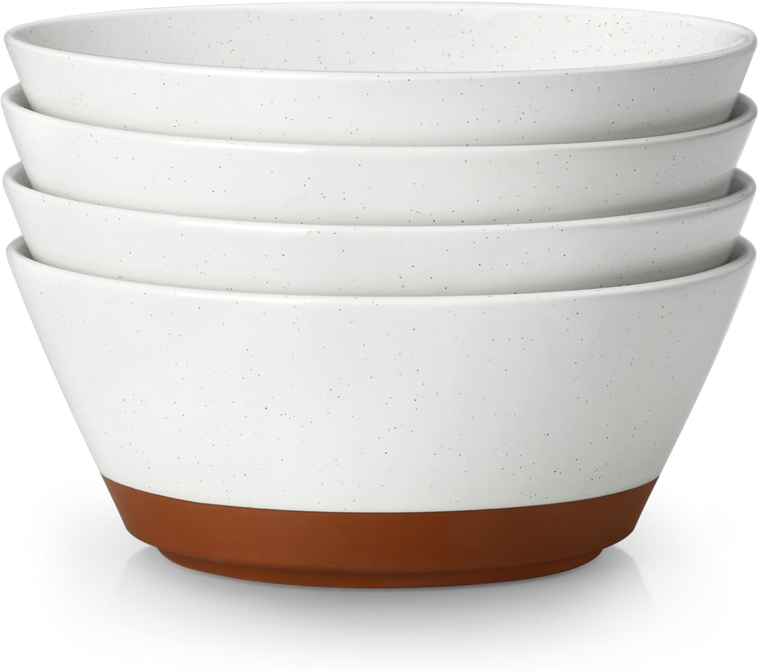 Large Ceramic Salad Bowls Set of 4 for Kitchen Use