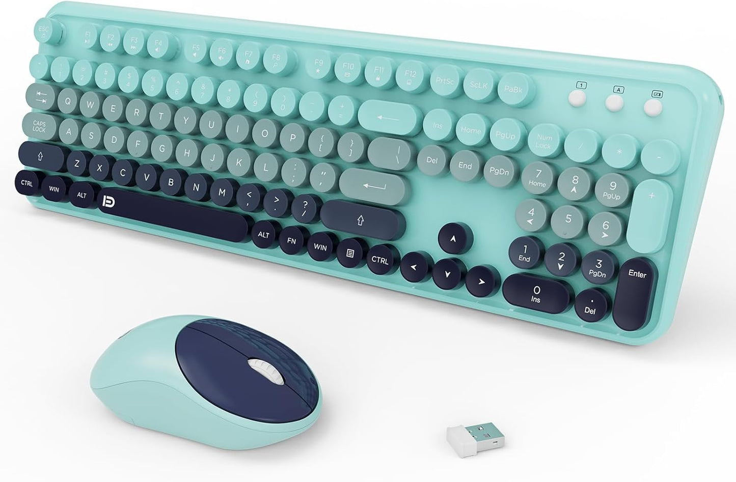 FOPETT Wireless Keyboard and Mouse Set - Full-Size Comfort
