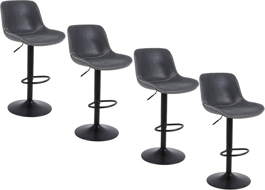 Swivel Counter Height Bar Stools with Back for Comfort