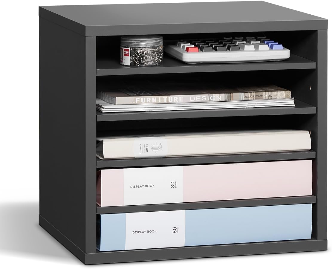 VEVOR Literature Organizer with 5 Compartments for Office Use