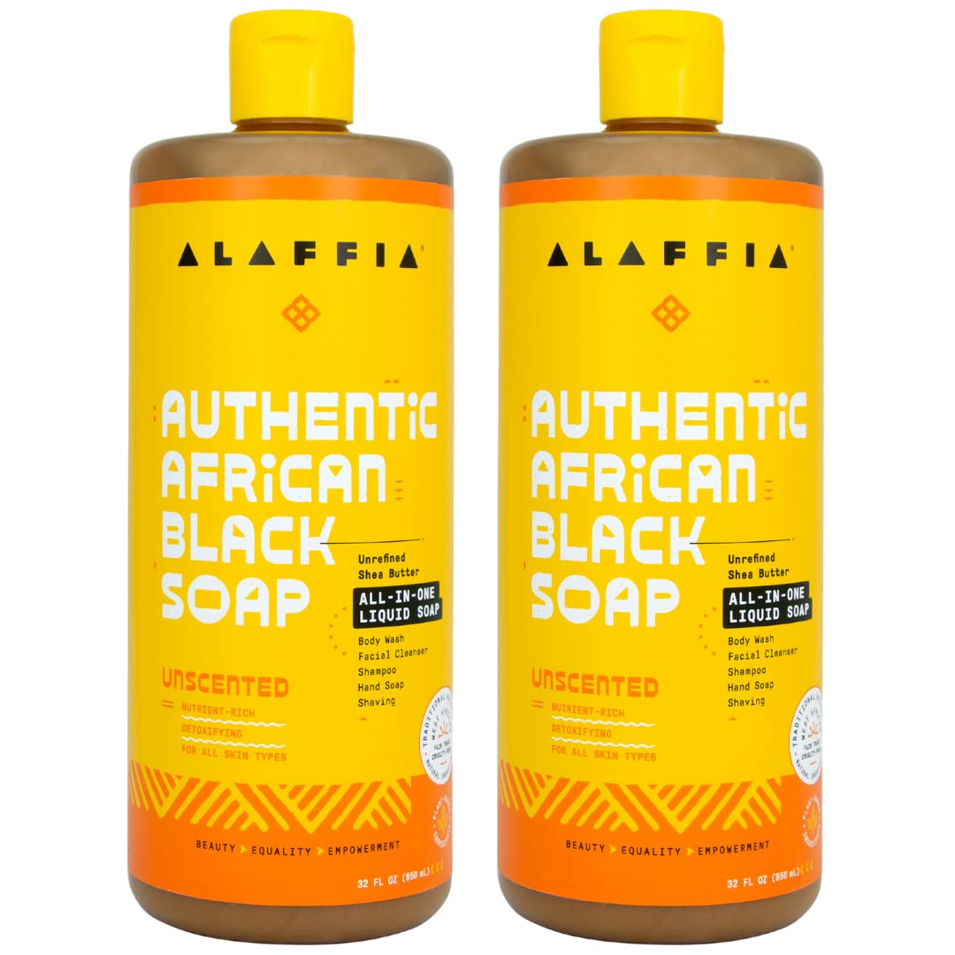 Alaffia Authentic African Black Soap for Face, Body & Hair