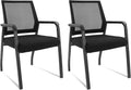 Desk Chair No Wheels Arm Chair with Ergonomic Lumbar Support