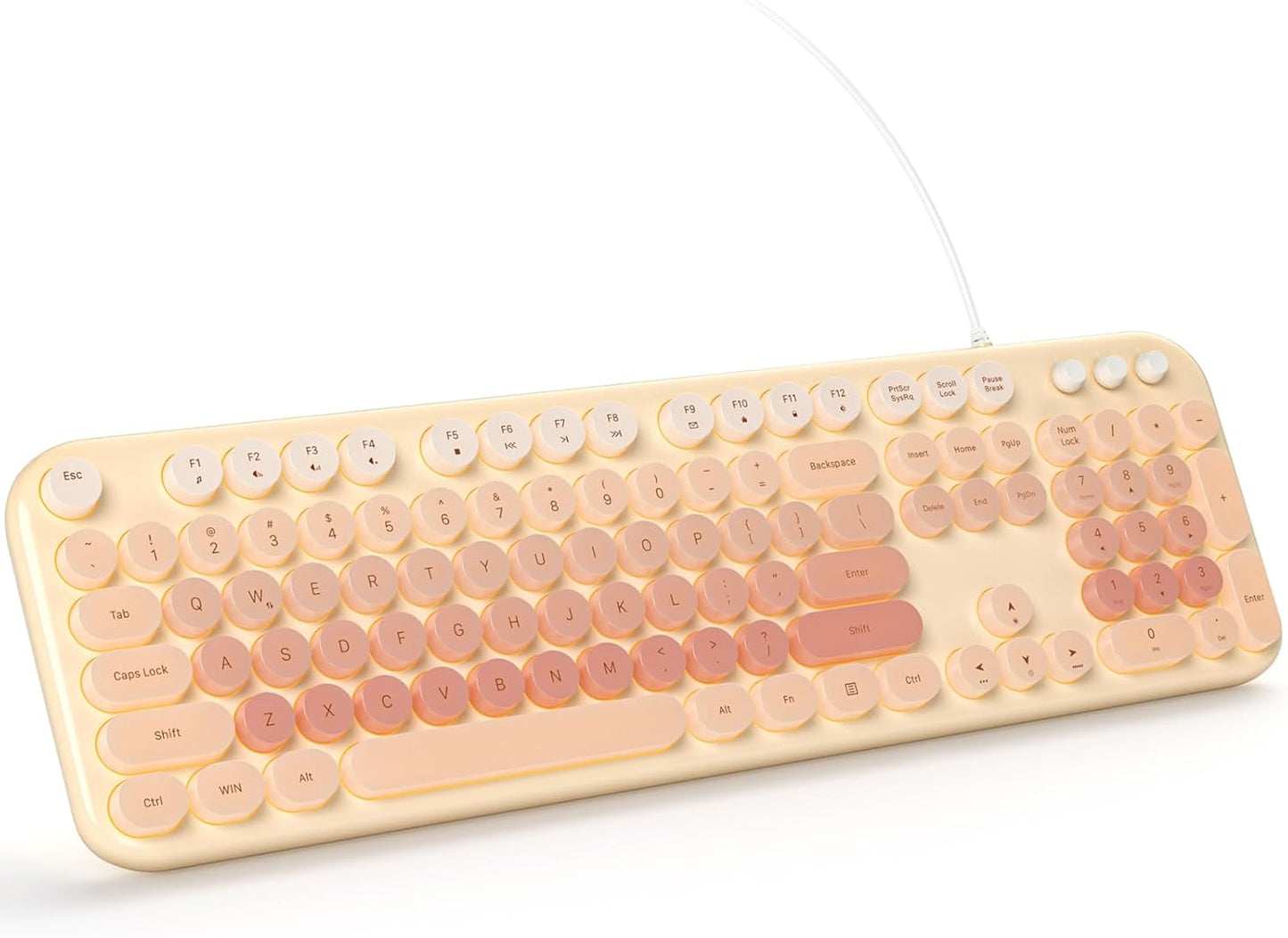 Colorful Retro Keyboard for Windows Mac PC