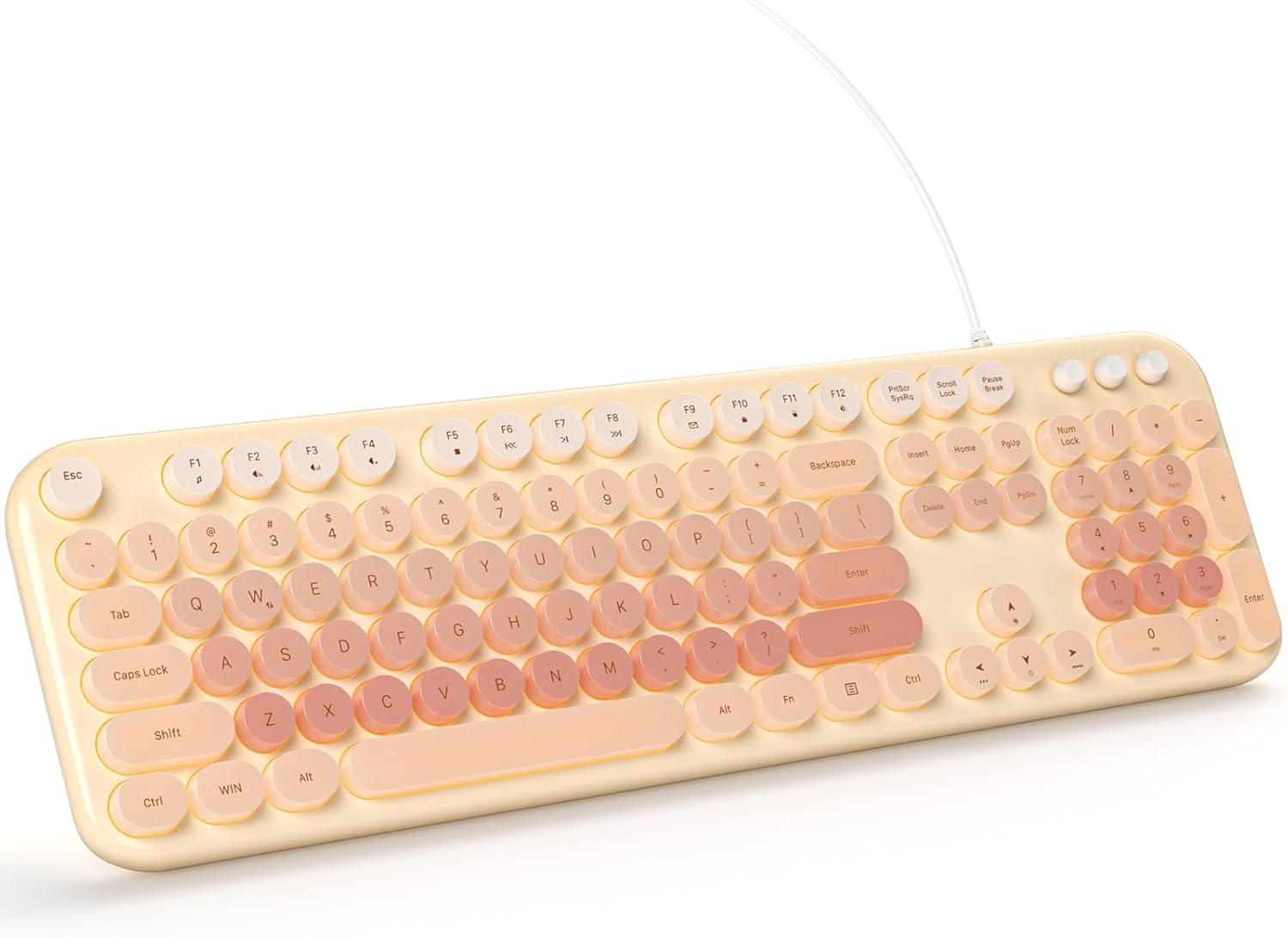 Colorful Retro Keyboard for Windows Mac PC