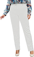 Plus Size Women's Straight-Leg Dress Pants - Comfortable (Style 9FL7)
