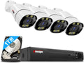 4MP PoE Security Camera System with 1TB HDD - 8 Channel NVR