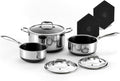 HexClad Hybrid Nonstick 6-Piece Pot Set - Versatile, Durable Cookware