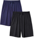 Mens Pajama Shorts Bamboo Rayon Sleep Shorts - Soft, Breathable