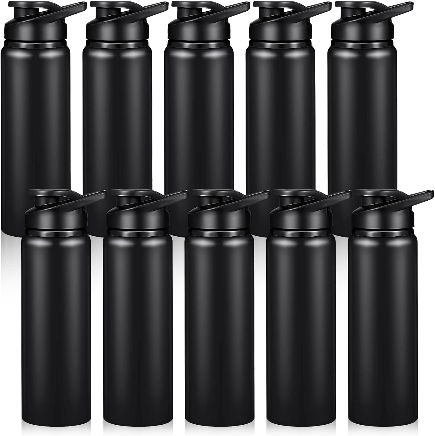 Chengu 10 Pcs 24oz Reusable Aluminum Water Bottles for Travel