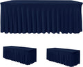HolidayIdeas 8ft Spandex Tablecloth 2 Pcs Fitted Stretch Table Skirls