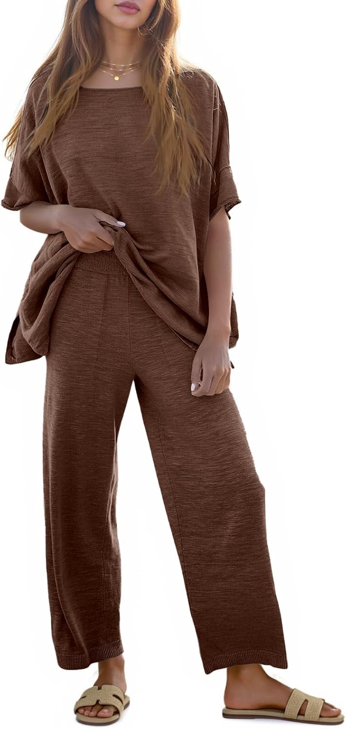 Tankaneo Women's 2 Piece Travel Outfits for Casual Style