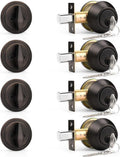 Probrico Keyed Alike Deadbolts in Oil Rubbed Bronze - 4 Pack