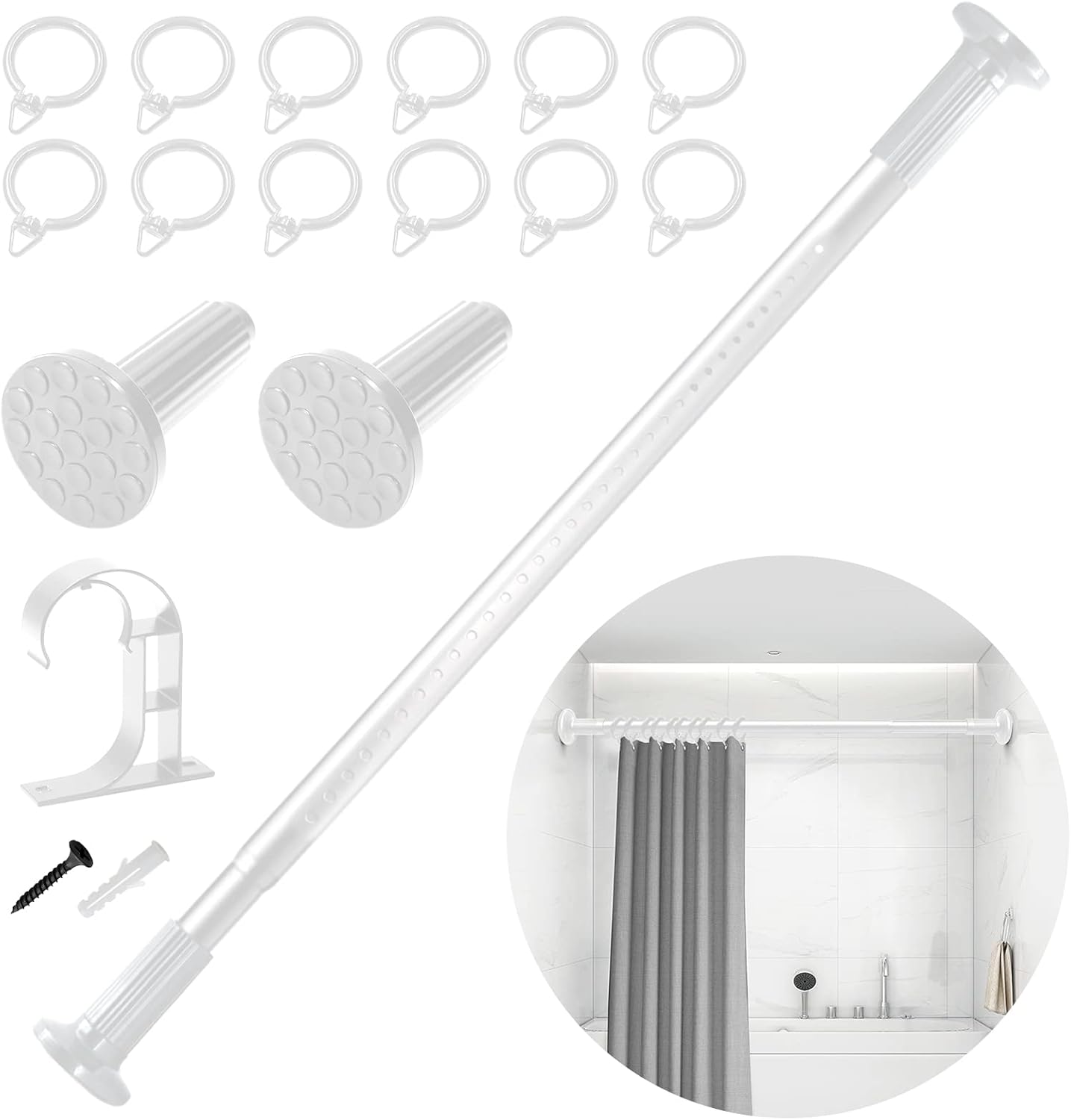 ZOCONE 51-168 Adjustable Rust-Free Tension Rod