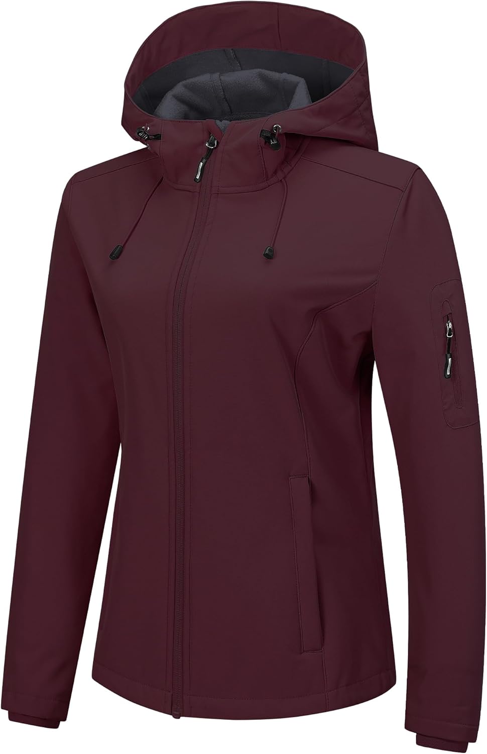 Women's Softshell Jacket: Fleece Lined, Waterproof, Windproof