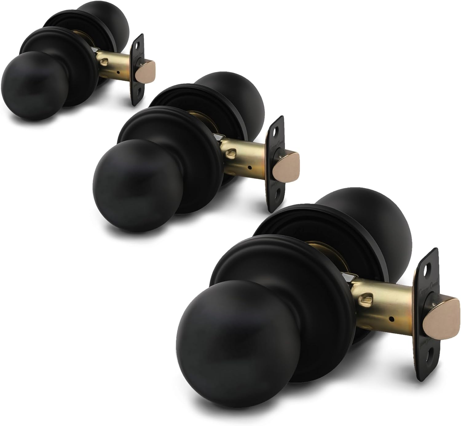 Copper Creek Colonial Passage Interior Door Knob - Matte Black