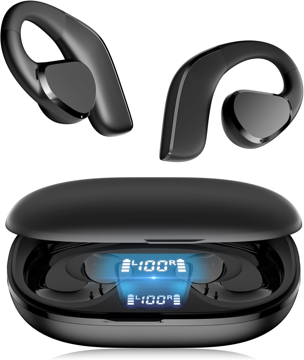 TTQ Open Ear Headphones with 60H Playtime and IP66 Rating