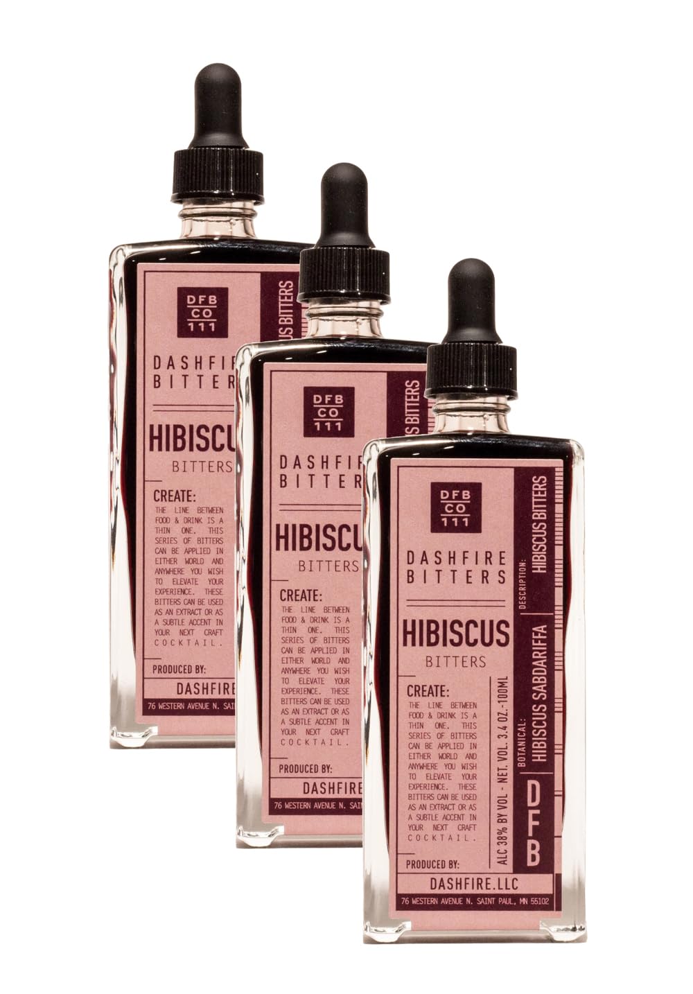 Vibrant Hibiscus Flavor 3-Pack | Dashfire Bitters