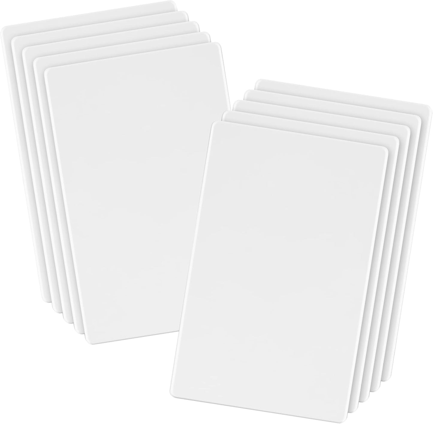 LIDER Blank Wall Plate - Modern Screwless Design, 10 Pack