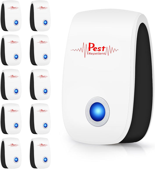 10-Pack Ultrasonic Pest Repellers - Stop Pests Fast!