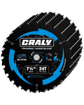 7-1/4 in 24T Wood Framing Circular Saw Blade - Thin Kerf Performance