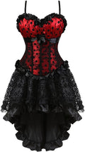 Steampunk Corset Skirt for Women - Satin Renaissance Corset Dress