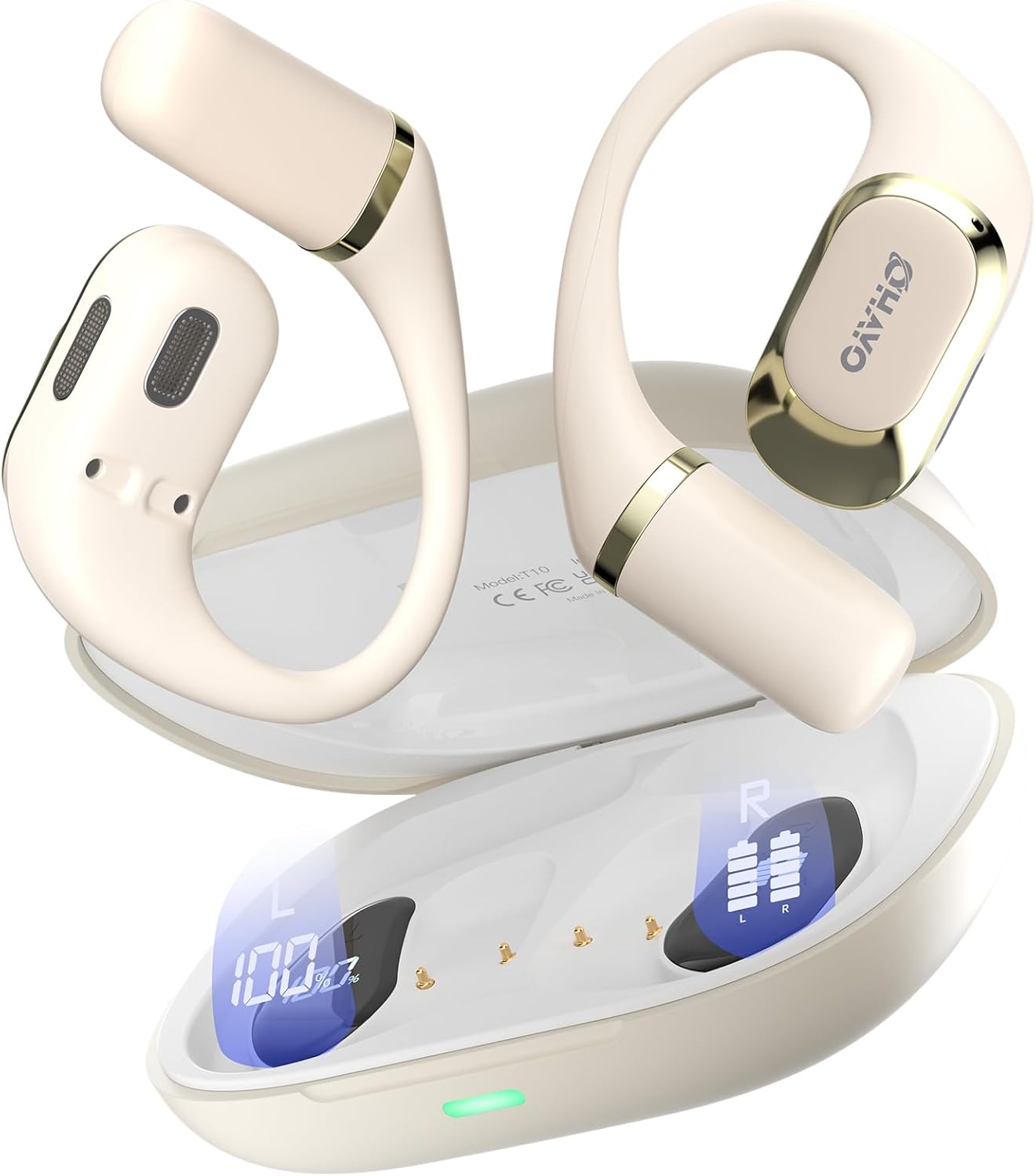 OHAYO Open Ear Headphones with 40H Playtime and IPX6 Rating