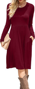 DB MOON Women Casual Long Sleeve Dresses with Pockets for All