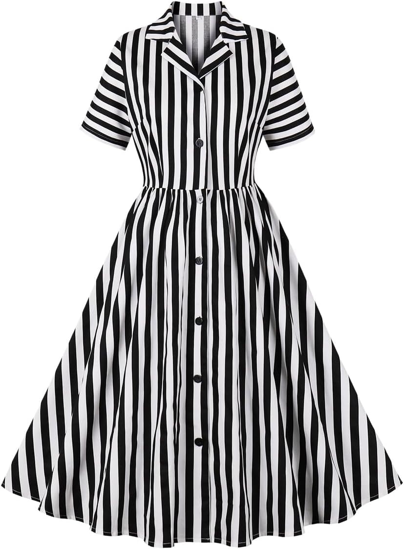 1950s Retro Vintage Cocktail Party Swing Dress for Women