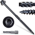 #14 x 4 Wood Structural Screws 300 Pcs - Heavy Duty Exterior Lag