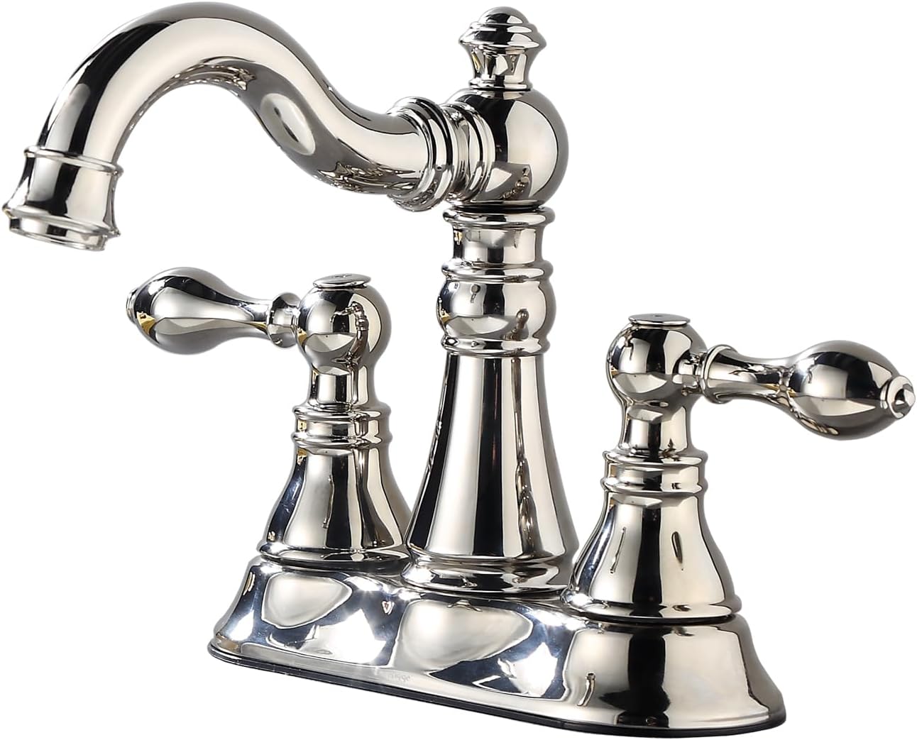 Two Handle Bathroom Faucet Polished Nickel with Swivel Spout
