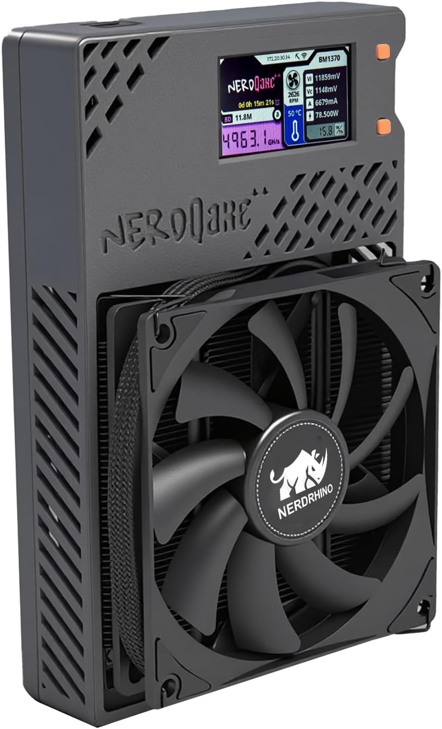 Nerdqaxe++ Bitcoin Miner with 4.8 TH/s Performance and More