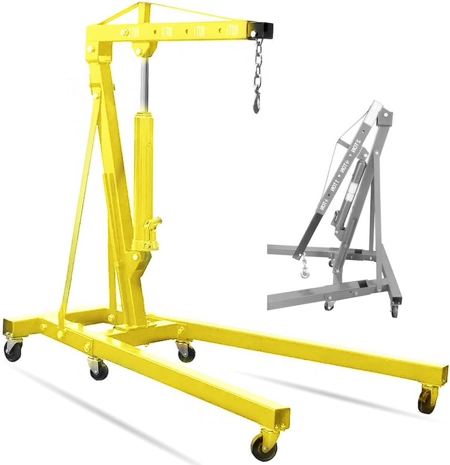 Thicken 2 Ton Engine Hoist Foldable Cherry Picker for Easy Use