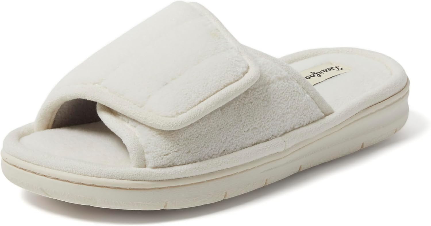 Adjustable Indoor/Outdoor Memory Foam Slide Slipper for Women