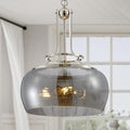 WUZUPS Nickel Chandelier Rustic Farmhouse Round Pendant - Vintage Look