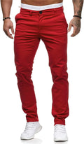 Mens Chinos Slim Fit Stretch Flat-Front Skinny Dress (Style J59H)