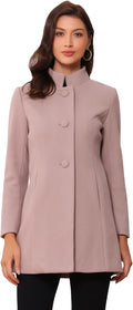 Allegra K Women's Winter Overcoat Mid-Long Stand Collar (Style GBV2)