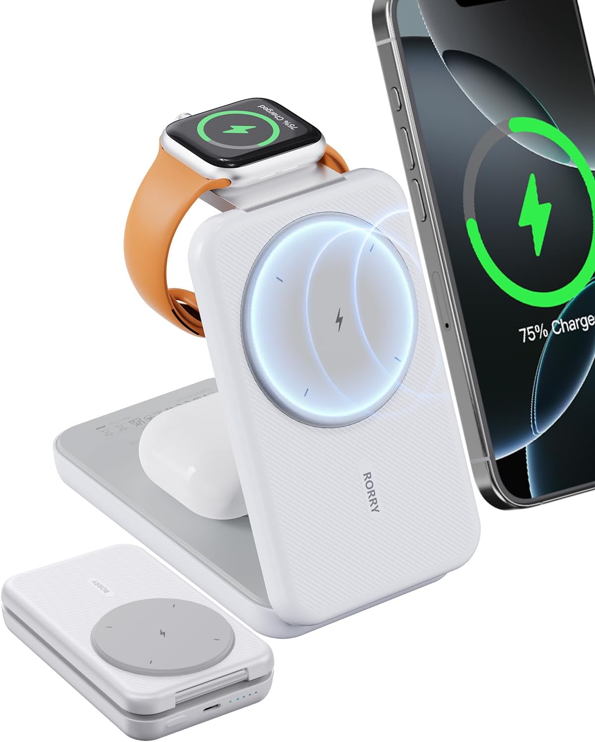 RORRY Portable Charger 3-in-1 Charging Station for Apple Devices