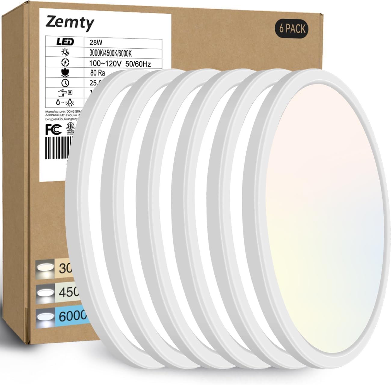 Zemty 12 Inch LED Flush Mount Ceiling Light for Home Use