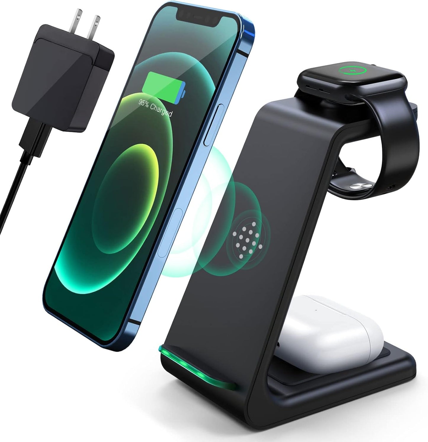 Fast 3-in-1 Wireless Charging Station - Organize and Power Up!