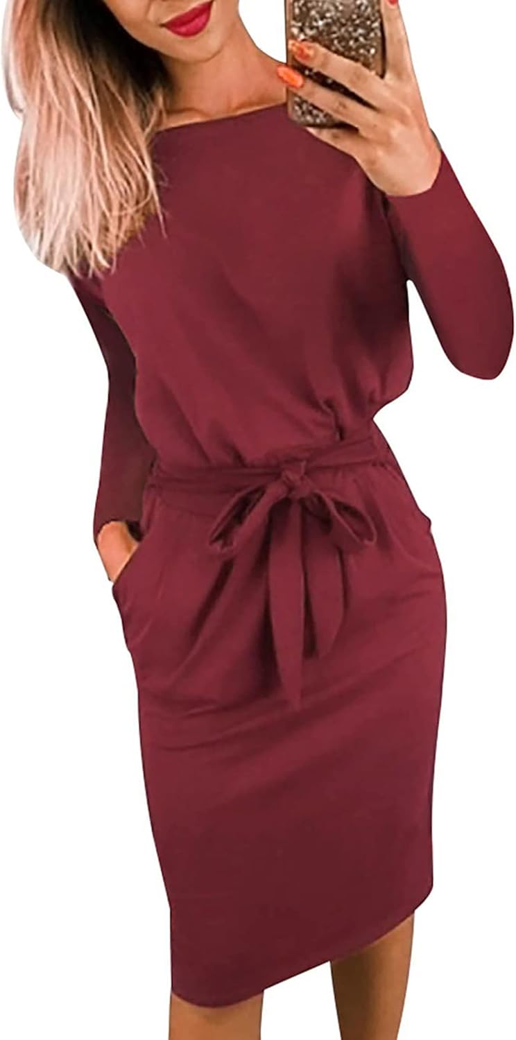 PRETTYGARDEN Women's Fall Bodycon Party Dress with Pockets