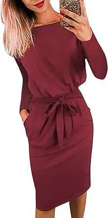 PRETTYGARDEN Women's Fashion Casual Long Sleeve Bodycon Dress