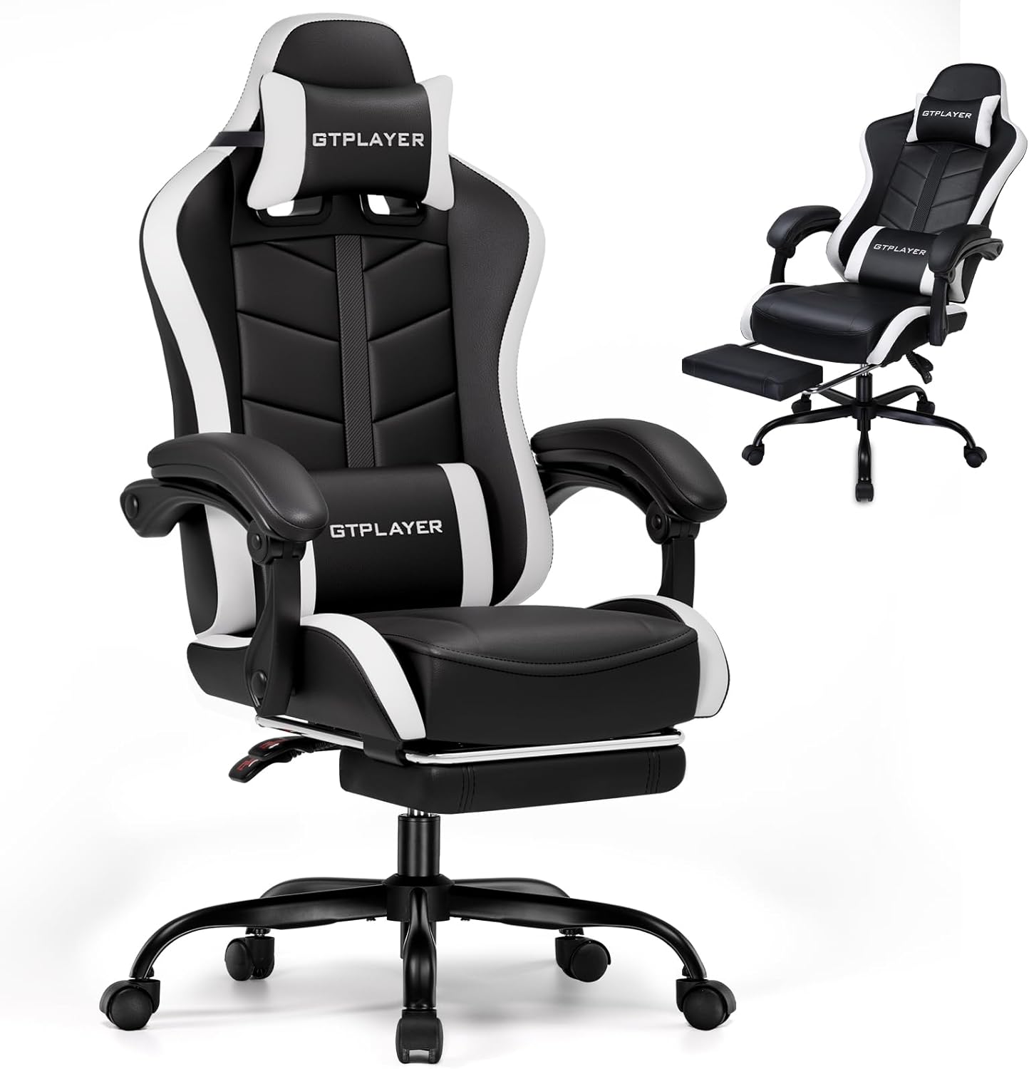 Gamer's Dream: GTPLAYER Gaming Chair with Footrest