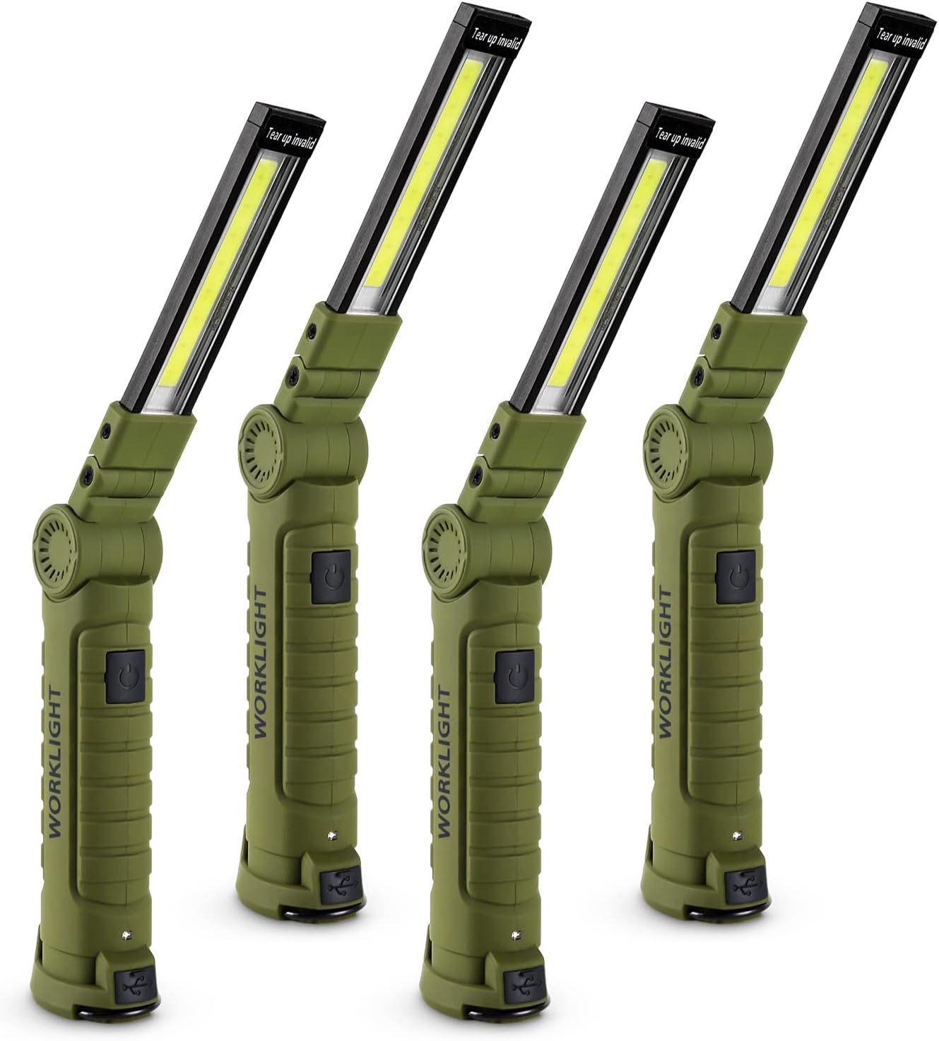 4 Pack Rechargeable LED Work Lights for Camping and Car Repair