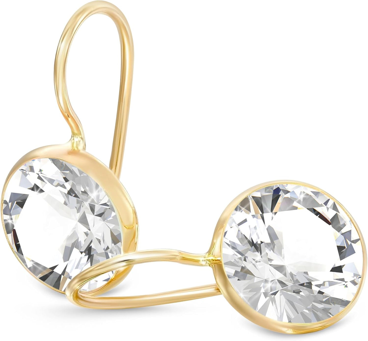14k Solid Yellow Gold Gemstone Earrings for Birthstone Gifts