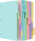 Dynta Binder Dividers with 5 Tabs Bulk 250 Packs - Colorful Index Sets